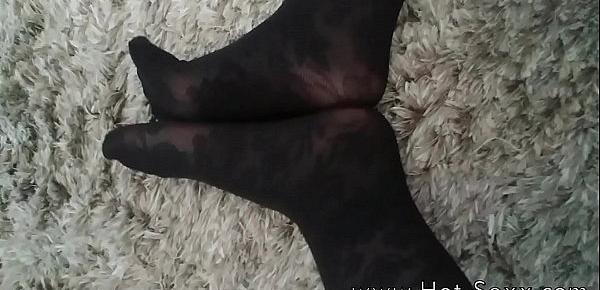  My sexy feet in this pantyhose!